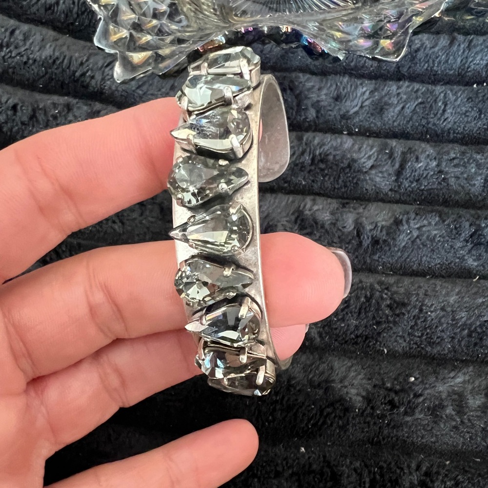 Shelly Brown Swarovski Silver Cuff Bracelet